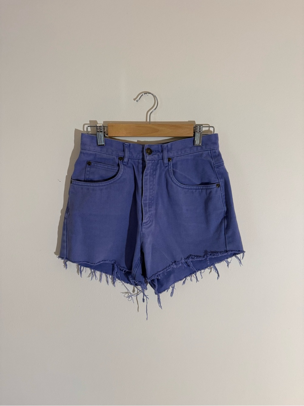 Vintage Liz Wear Denim Shorts Raw Hem Size 6